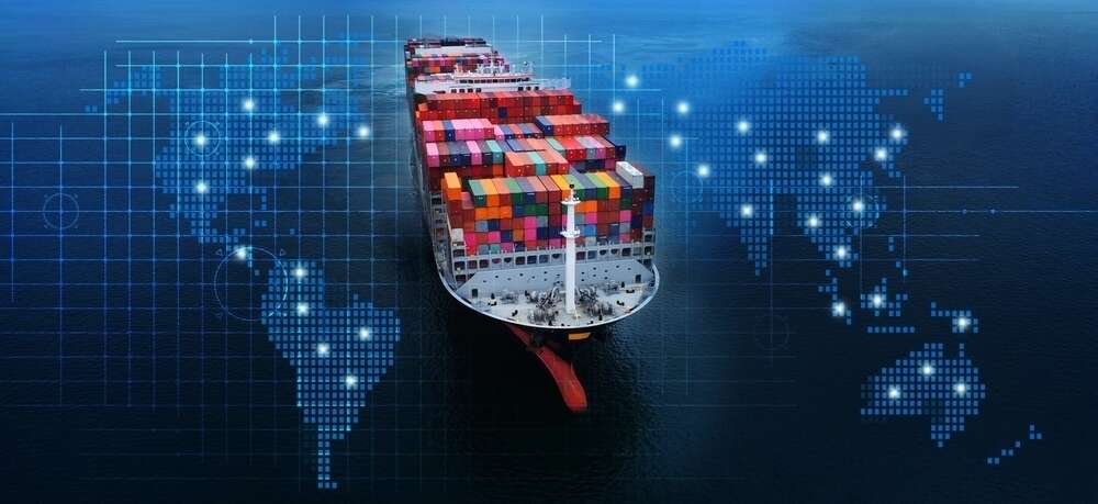 Aerial,Top,View,Containers,Ship,Cargo,Business,Commercial,Logistic,And